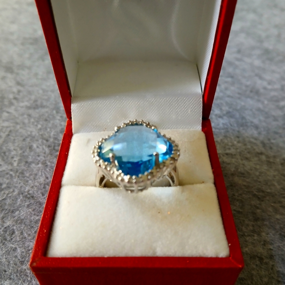 Costume Jewelry Blue & Silver Ring